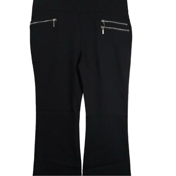 Inno brand black stretchy boot cut pull on slacks. New - Picture 3 of 7
